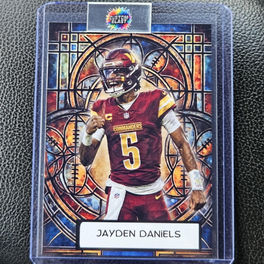 Jayden Daniels CUSTOM Stain glass card‎